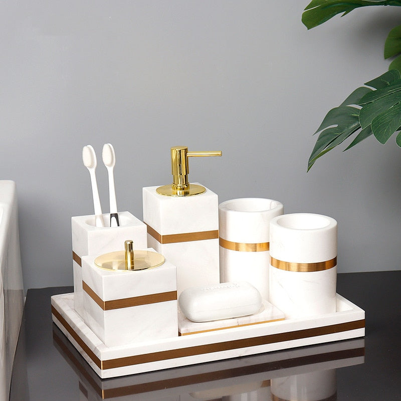 Marble Bathroom Accessories Collection