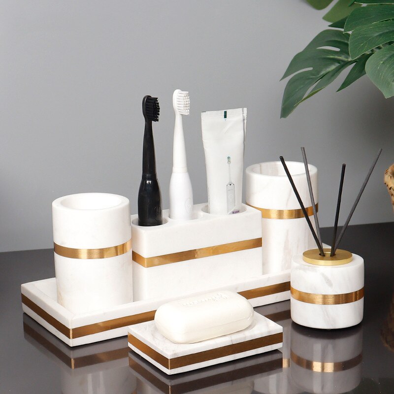 Marble Bathroom Accessories Collection