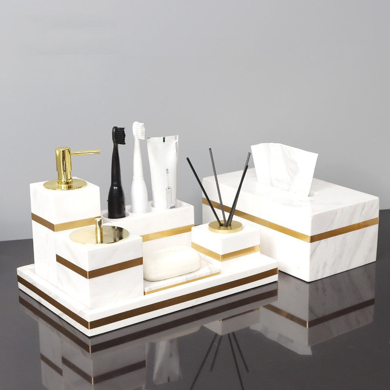 Marble Bathroom Accessories Collection