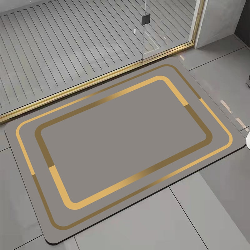 Non-Slip Chic Modern Bathroom Mat