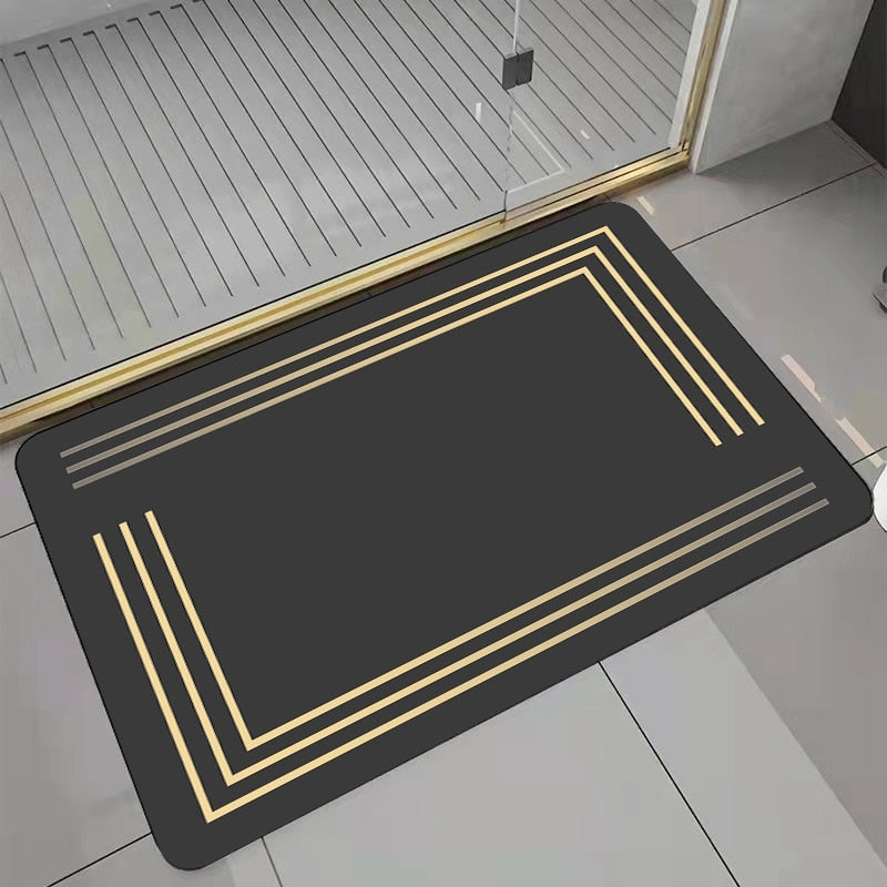 Non-Slip Chic Modern Bathroom Mat