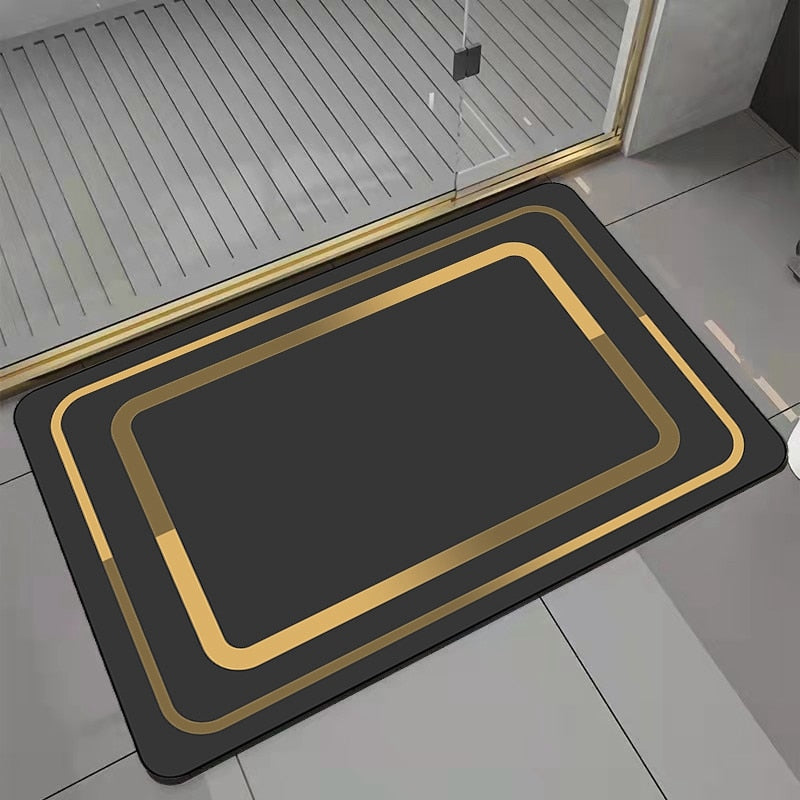 Non-Slip Chic Modern Bathroom Mat