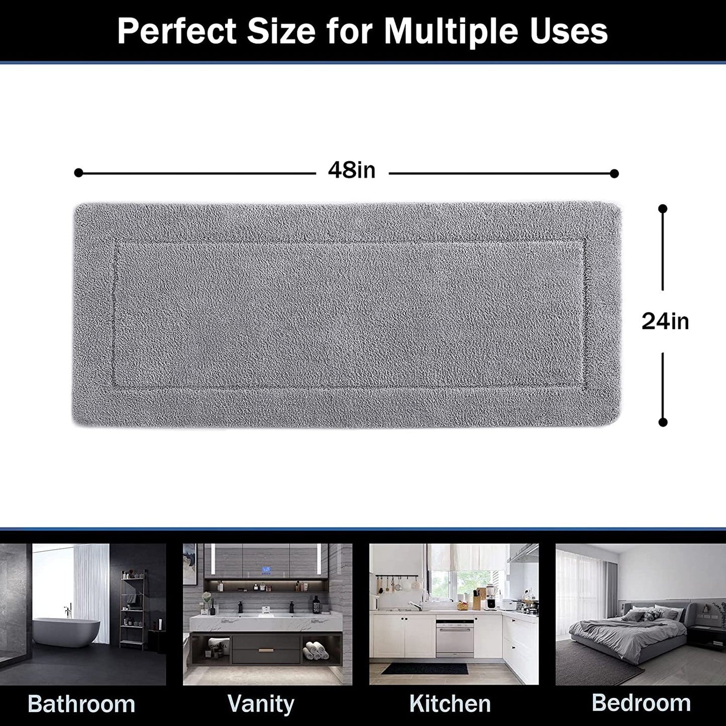 Super Soft Modern Minimalist Absorbent Bathroom / Bathtub Mat