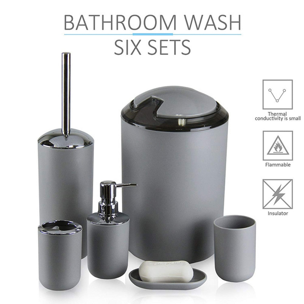 6-Piece Modern Bathroom Accessories Set