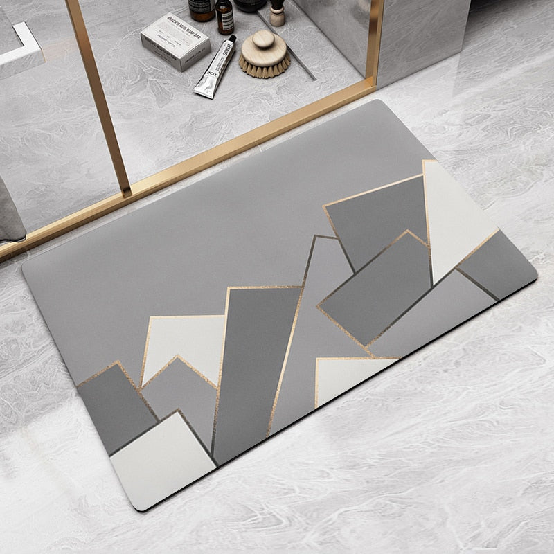 Non-Slip Chic Modern Bathroom Mat