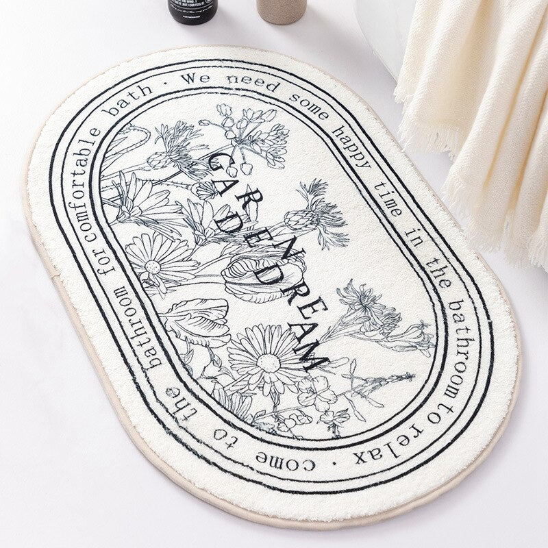 Non-Slip Classical Design Absorbent Bathroom Mat