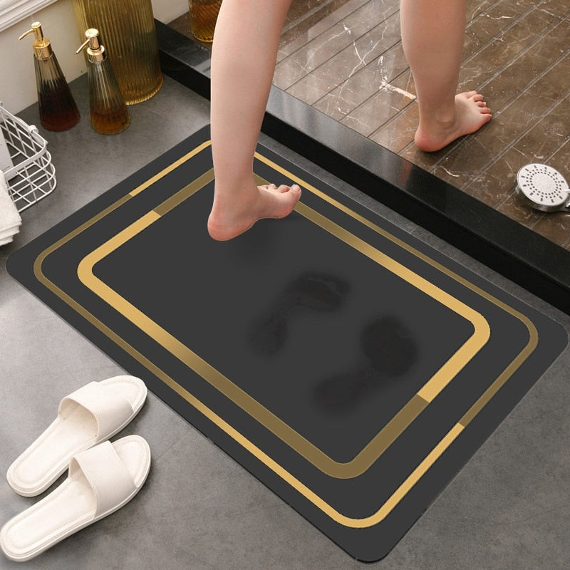 Non-Slip Chic Modern Bathroom Mat