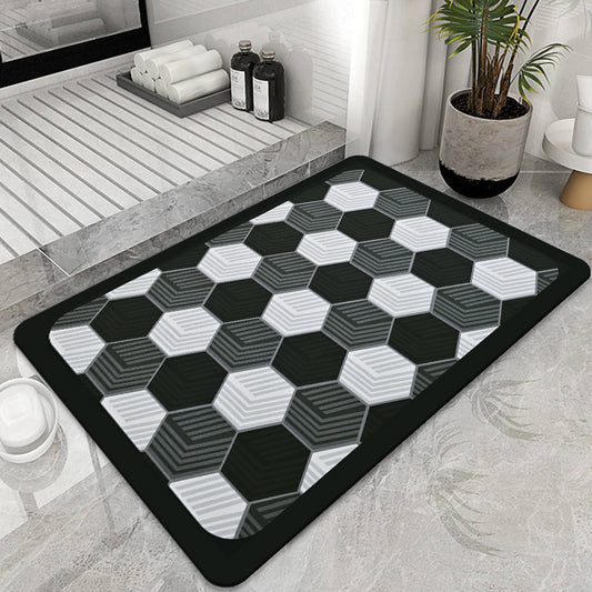 Non-slip Plaid Absorbent Bathroom Mat