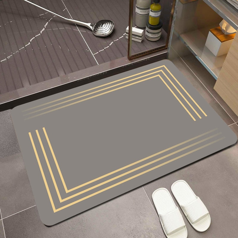 Non-Slip Chic Modern Bathroom Mat