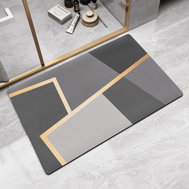 Non-Slip Chic Modern Bathroom Mat